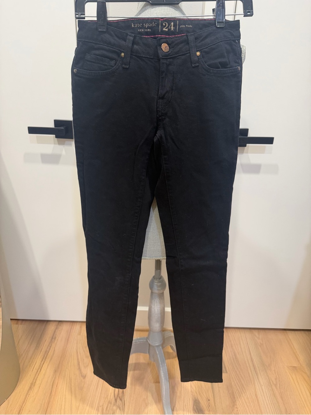 Kate Spade New York Play Hooky Black Skinny Jeans Size 24